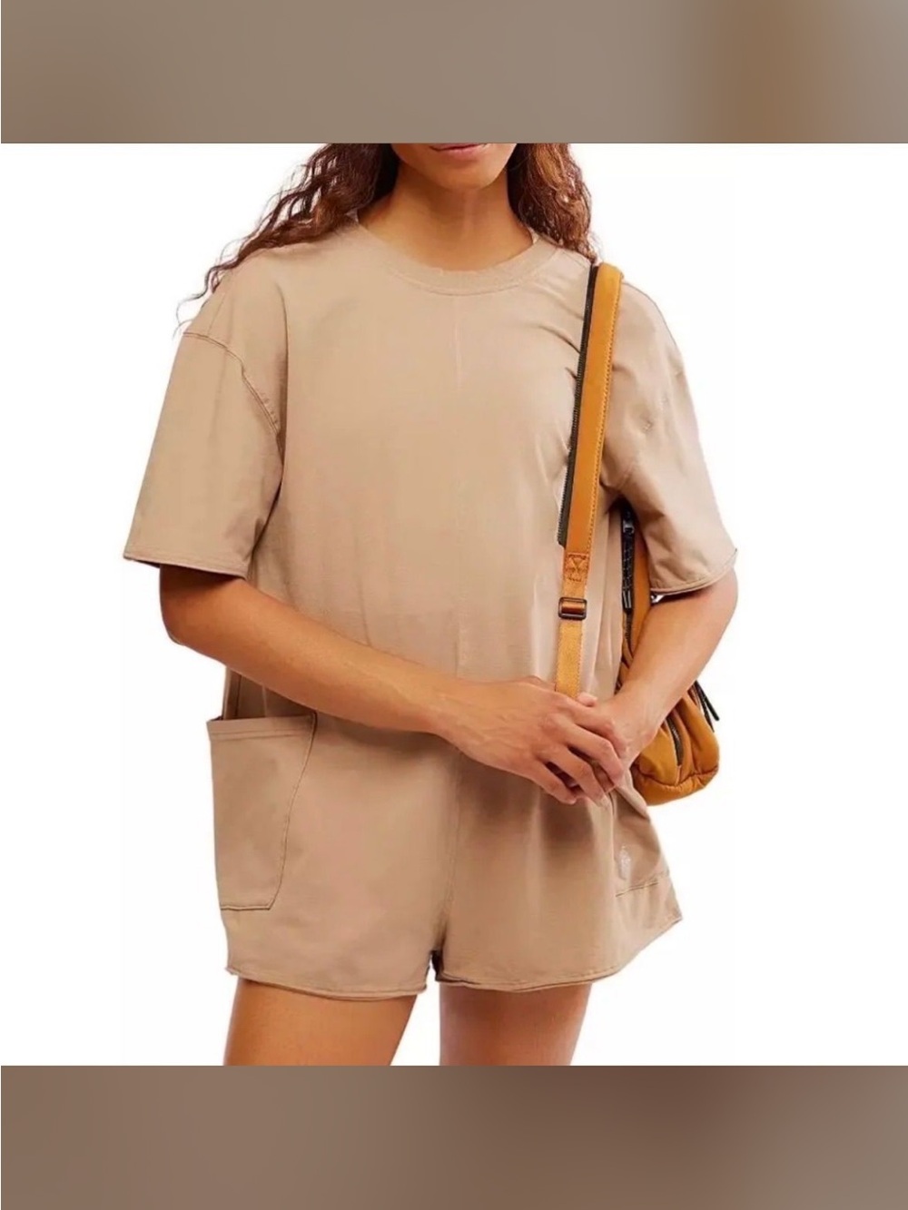 NWT Free People Hot Shot Romper Oversized Boxy Fit